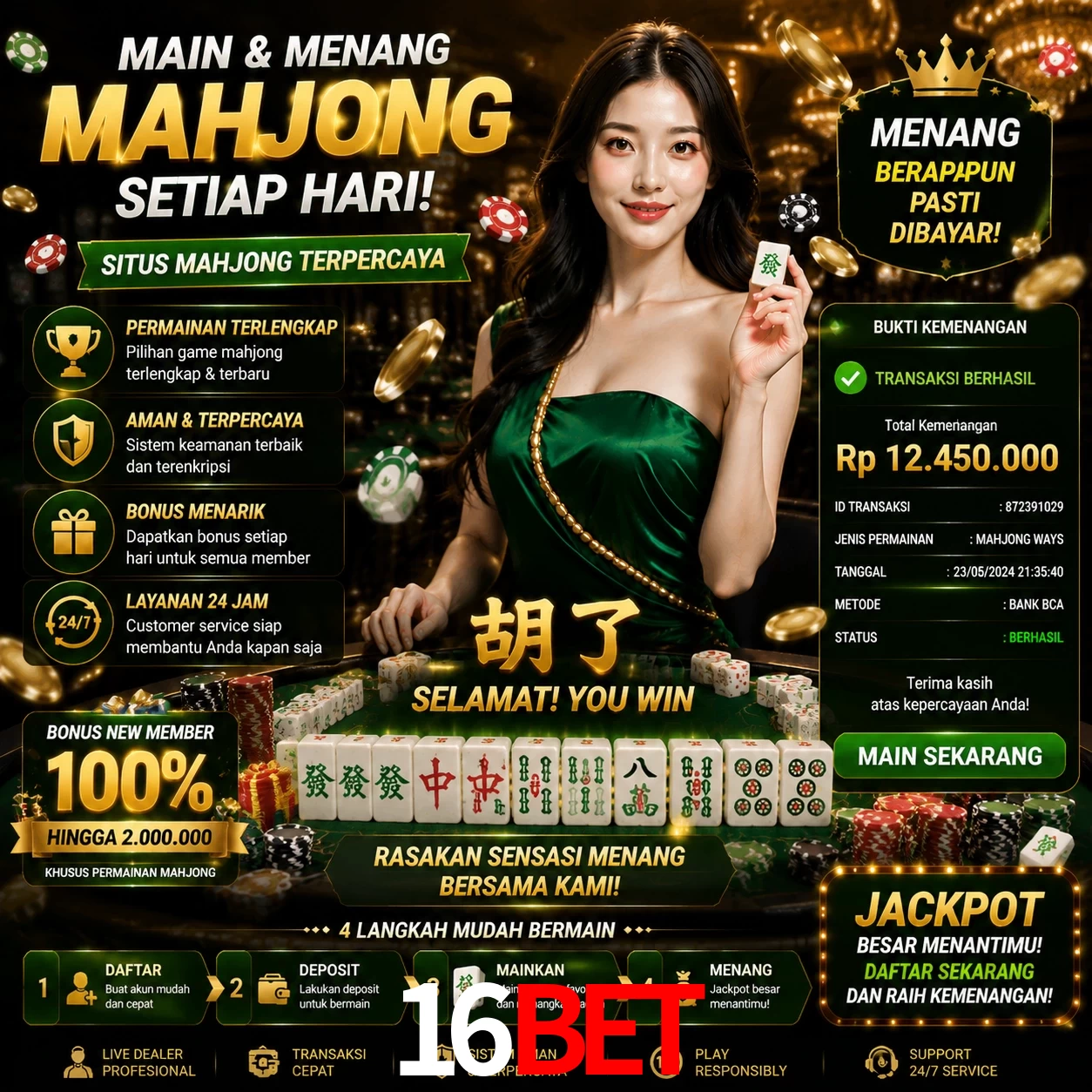 Ganhar e sacar na 16Bet